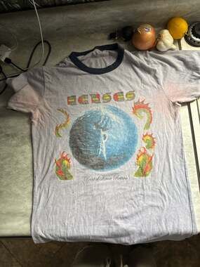 Vintage 1970s Kansas Point of Know Return Band Ringer T-Shirt